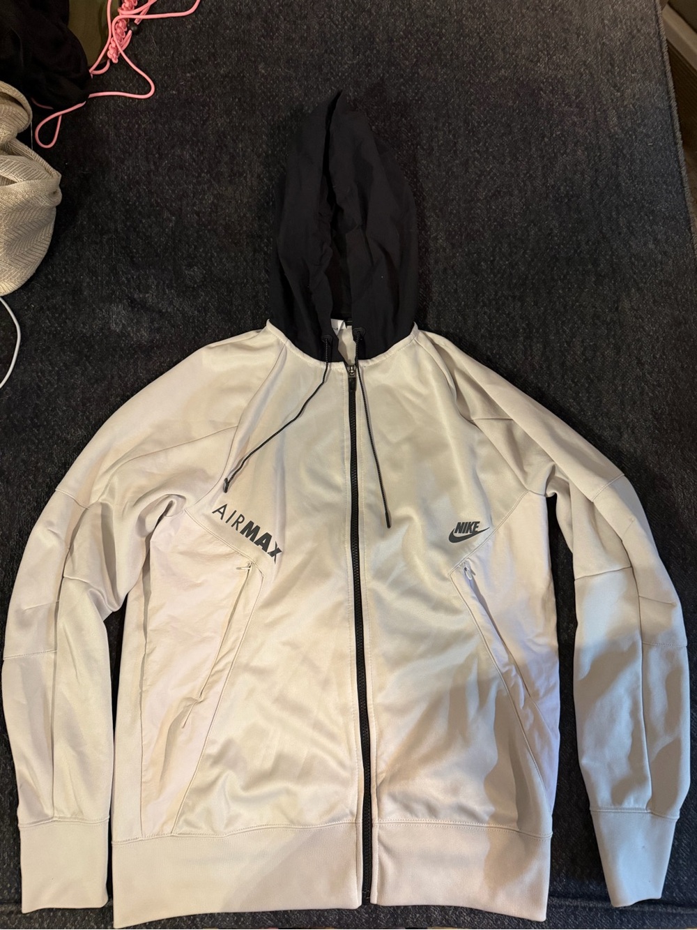 Nike Men’s Air Max Hooded Performance Jacket - White & Black